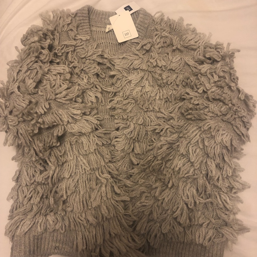 GAP sweater with fringe, never worn